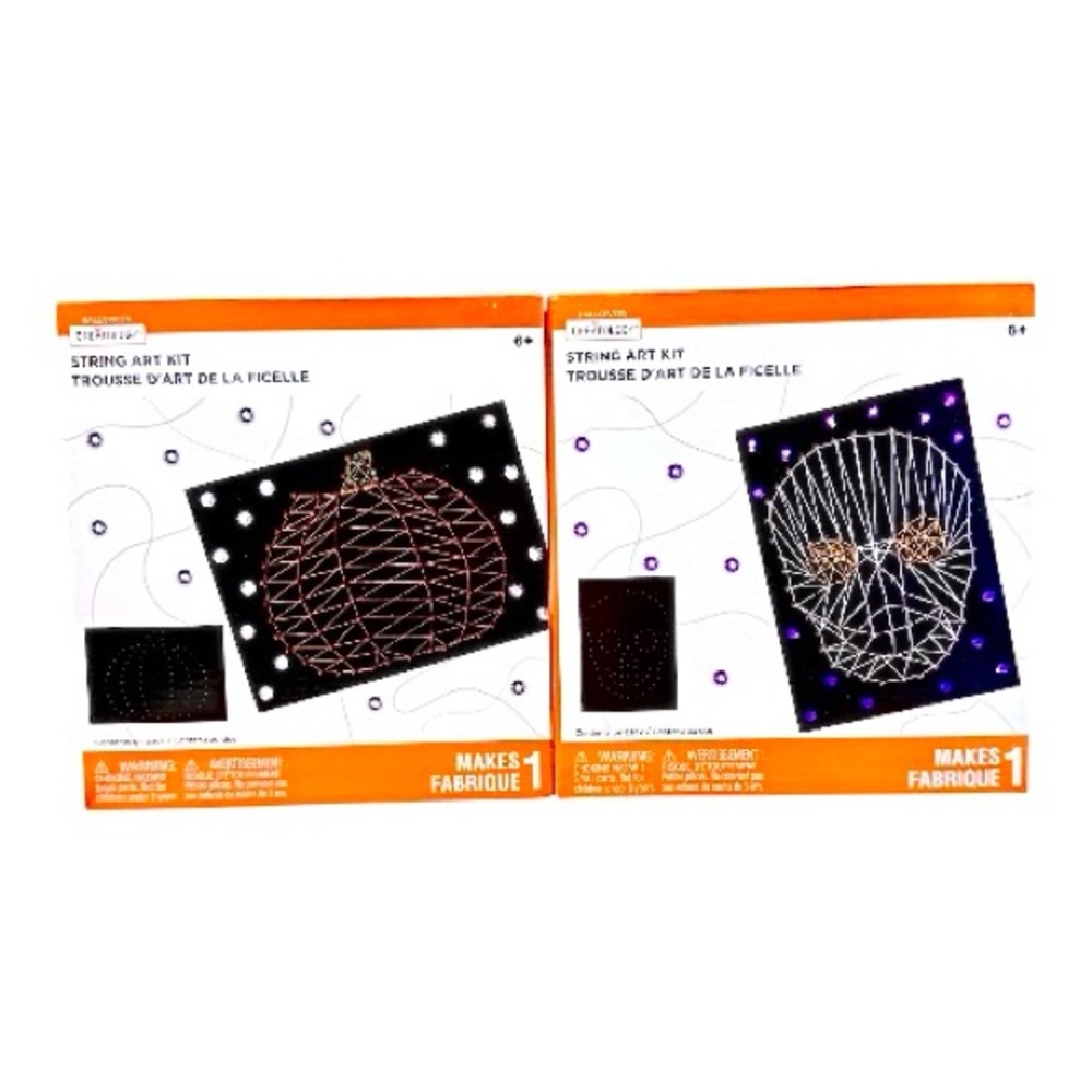 Creatology Halloween String Art Craft Kit, 2 pc with Pumpkin and Skull Designs